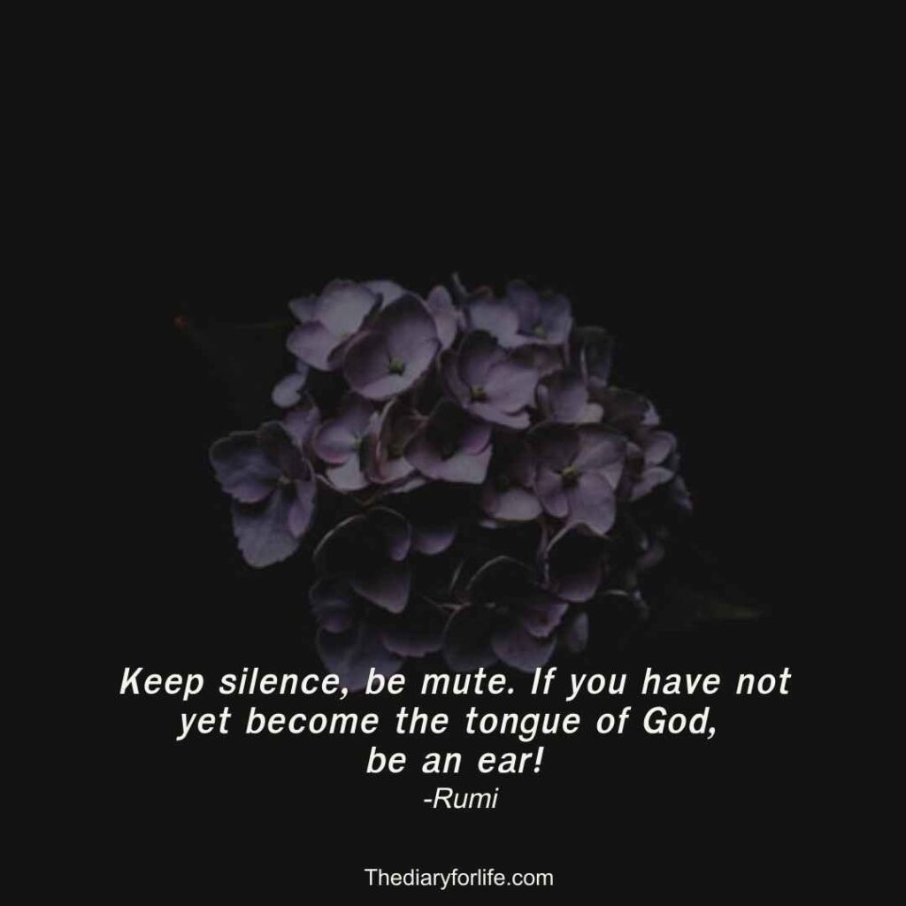 rumi quotes on silence