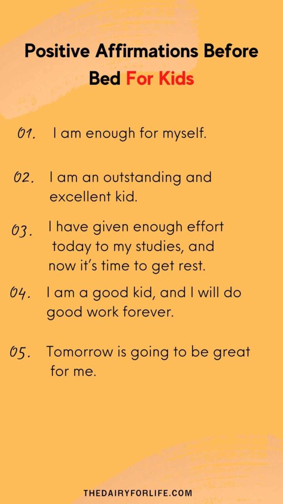 positive affirmations before bed