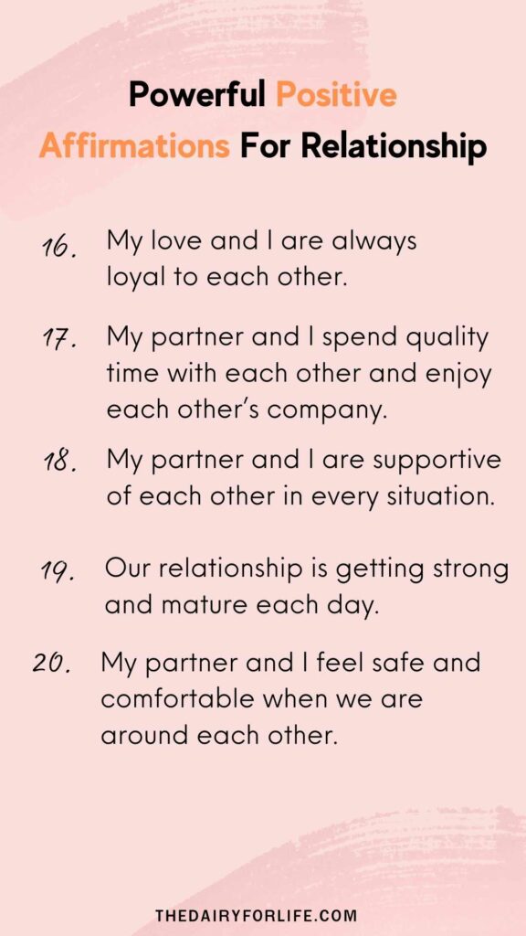 positive affirmations for relationships