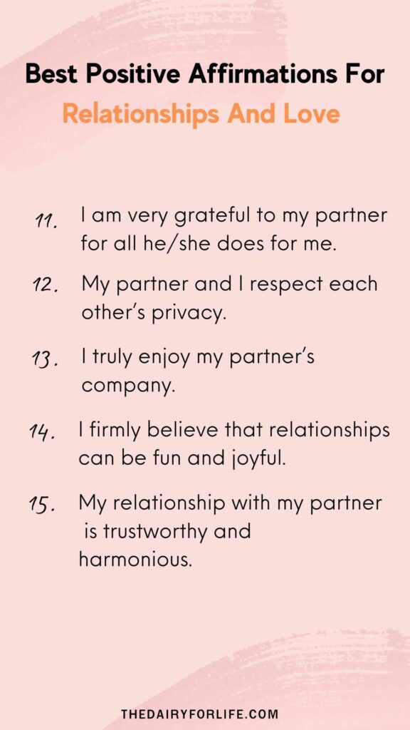 positive affirmations for relationships