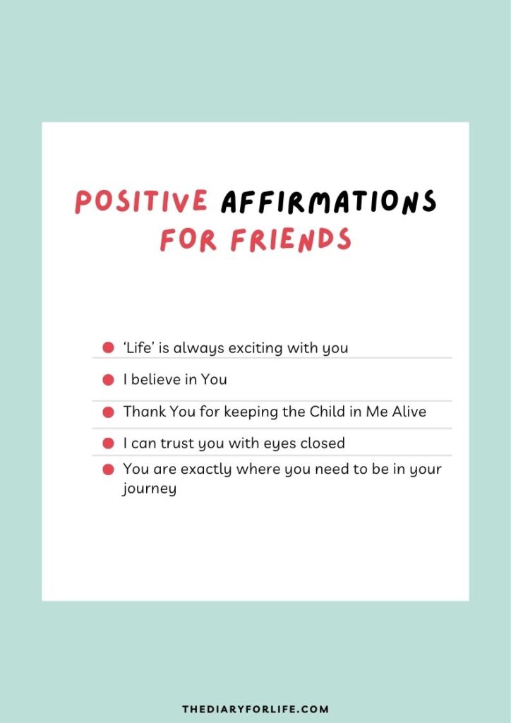 positive affirmations for friends