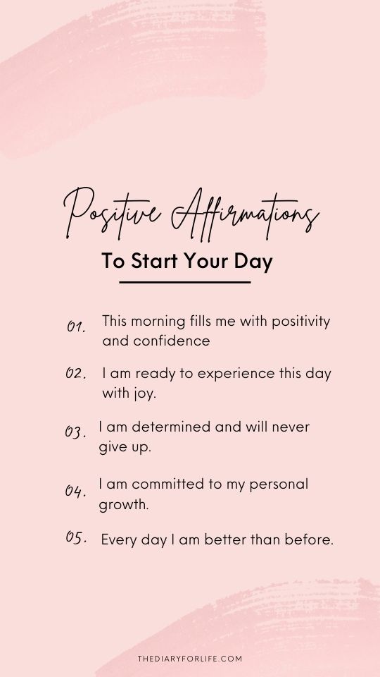 positive affirmations to start your day