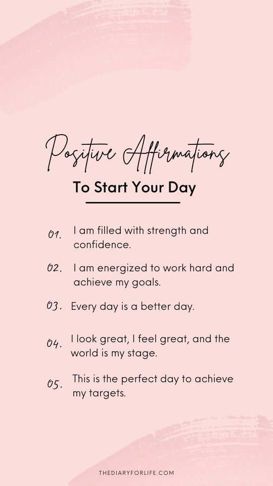 positive affirmations to start your day