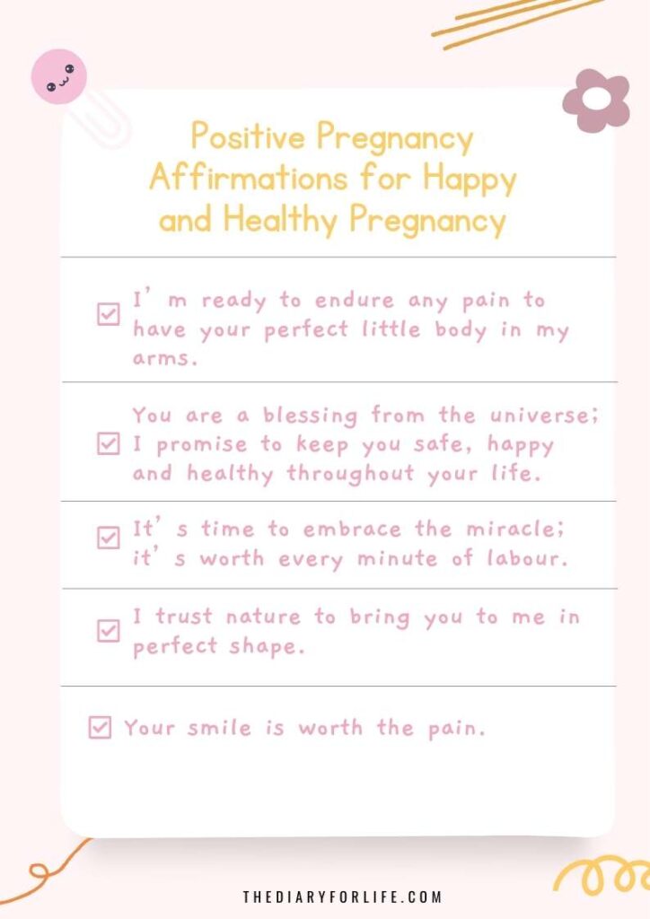 Positive pregnancy affirmations