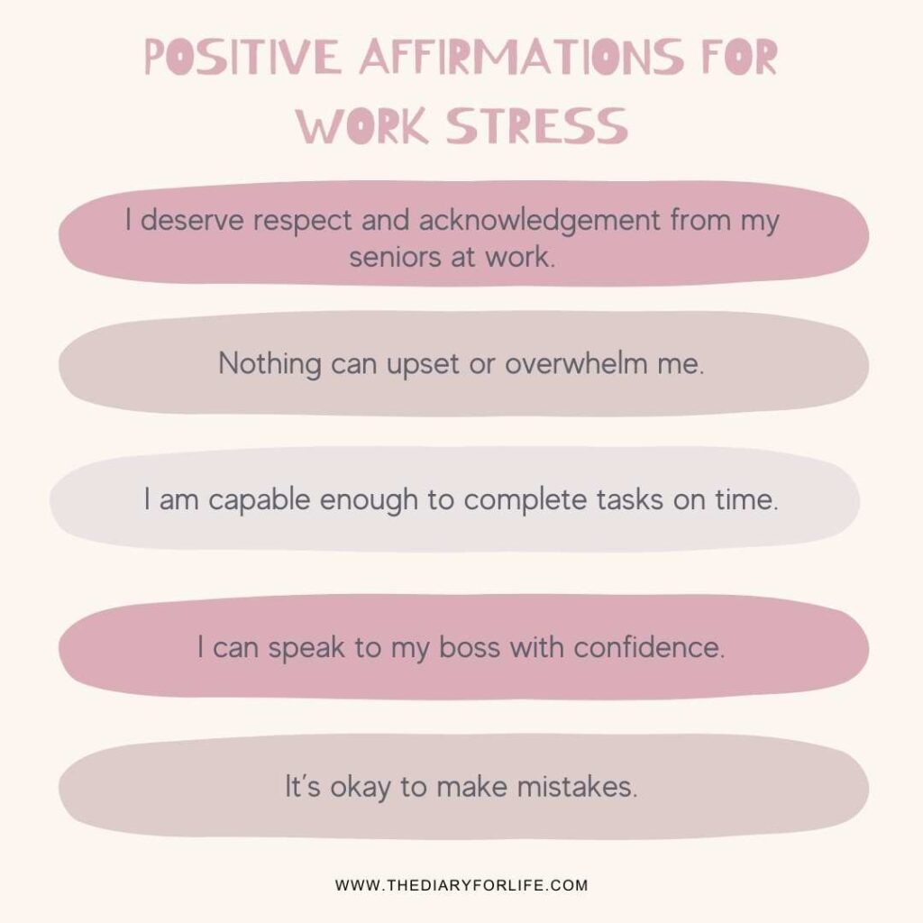 work stress affirmations