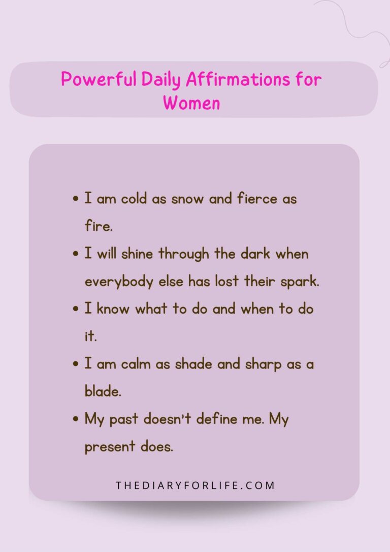 100+ Powerful Daily Affirmations For Women - ThediaryforLife