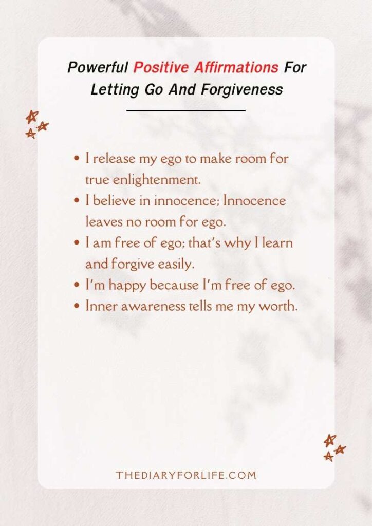 affirmations for letting go