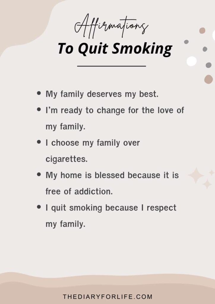 Affirmations to quit smoking
