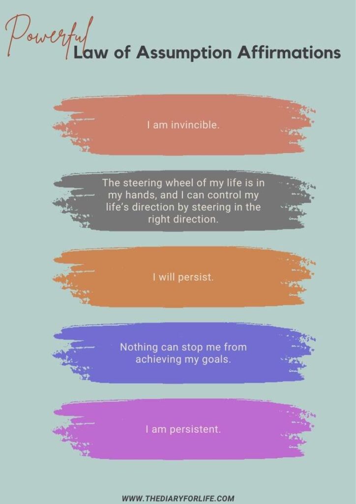 Law of assumption affirmations