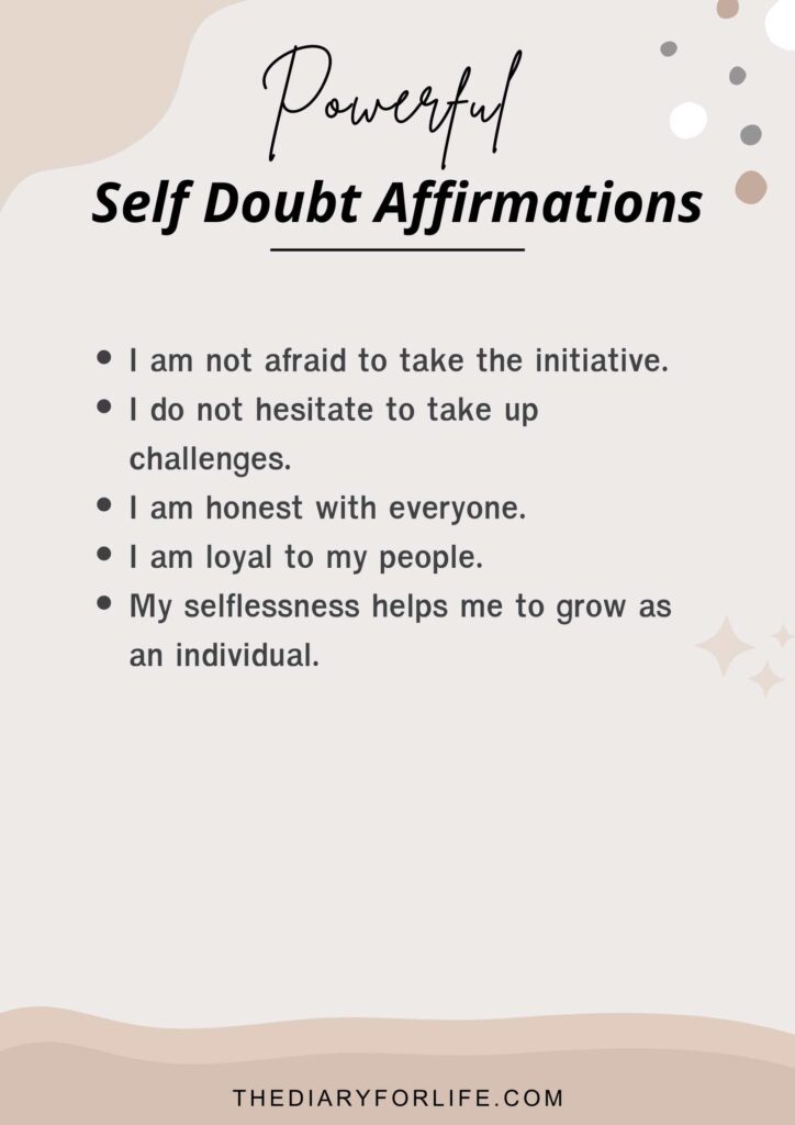 self doubt affirmations