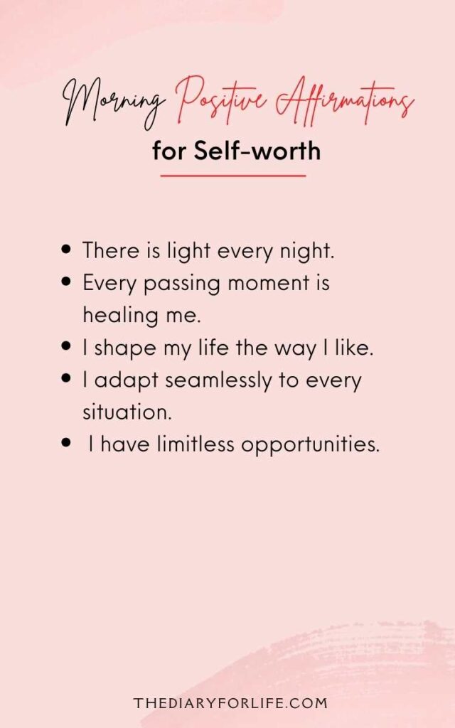 affirmations for self-worth