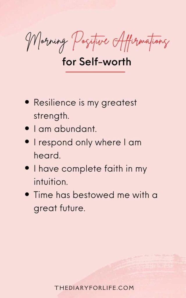 affirmations for self-worth