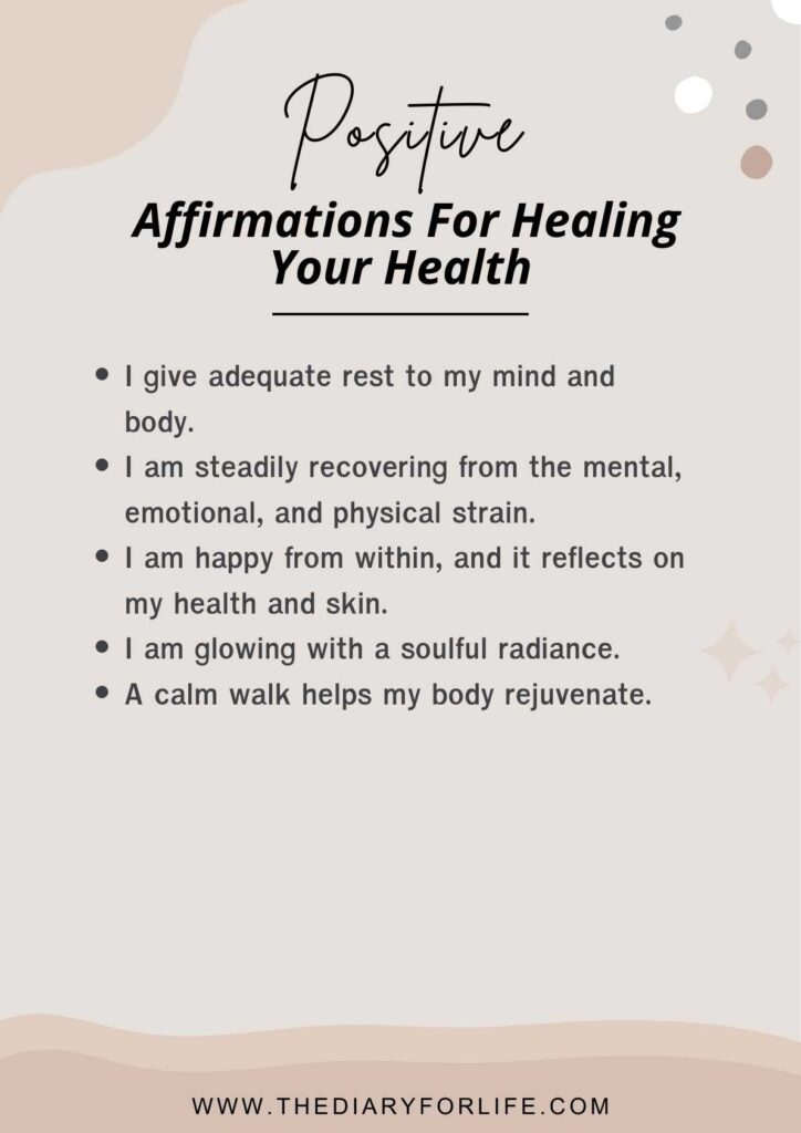 positive affirmations for healing