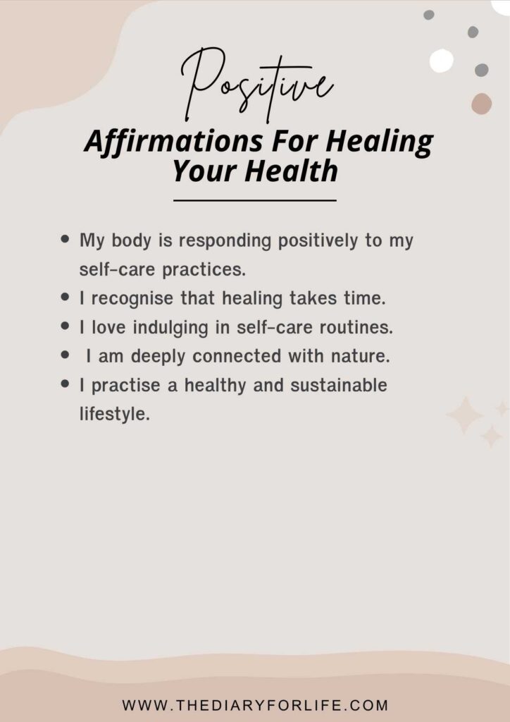 positive affirmations for healing