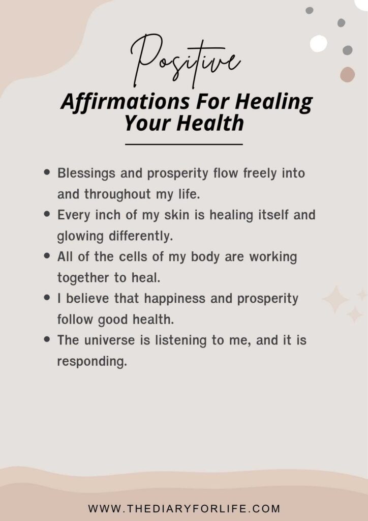 positive affirmations for healing