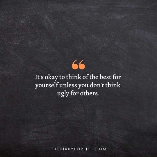 Selfish World Quotes