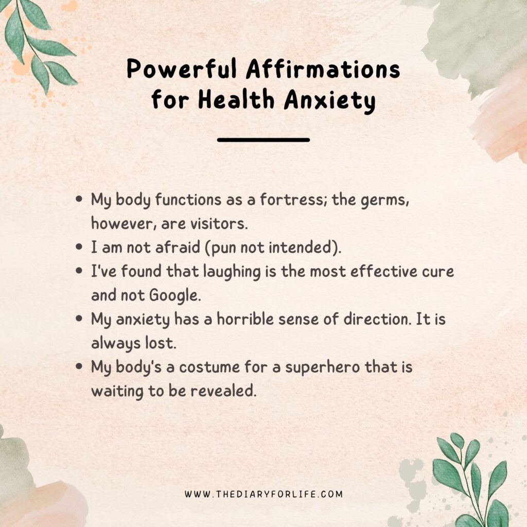Affirmations for Health Anxiety