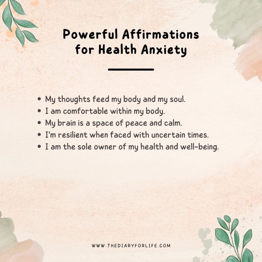 Affirmations for Health Anxiety