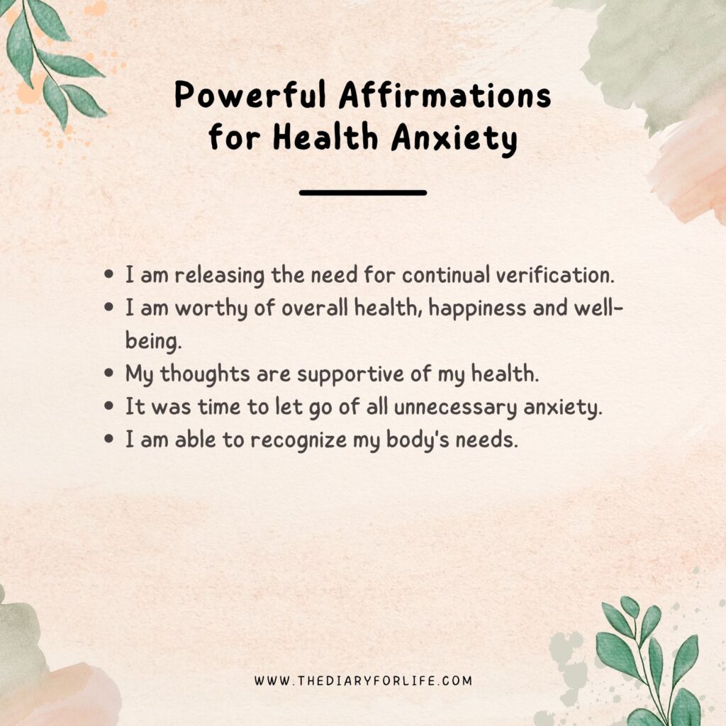 Affirmations for Health Anxiety
